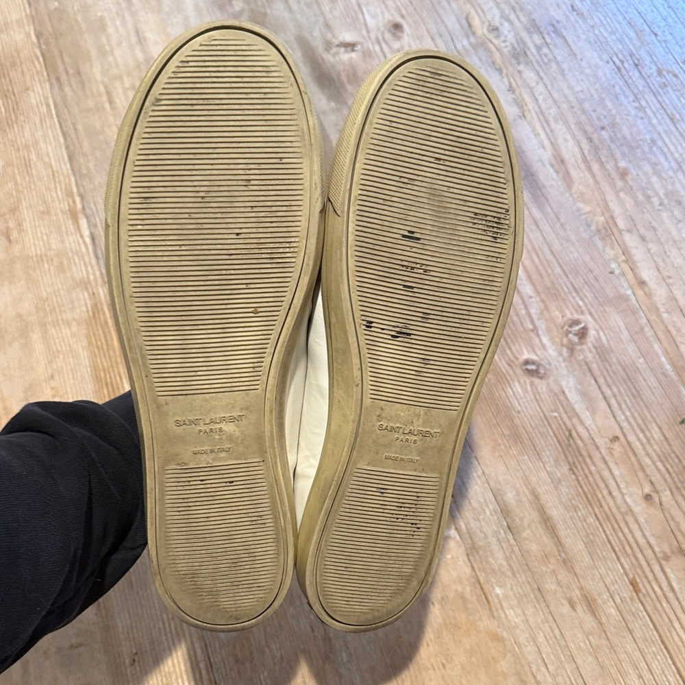 Saint Laurent White and Gray Men's Sneakers - Picture 6 of 6